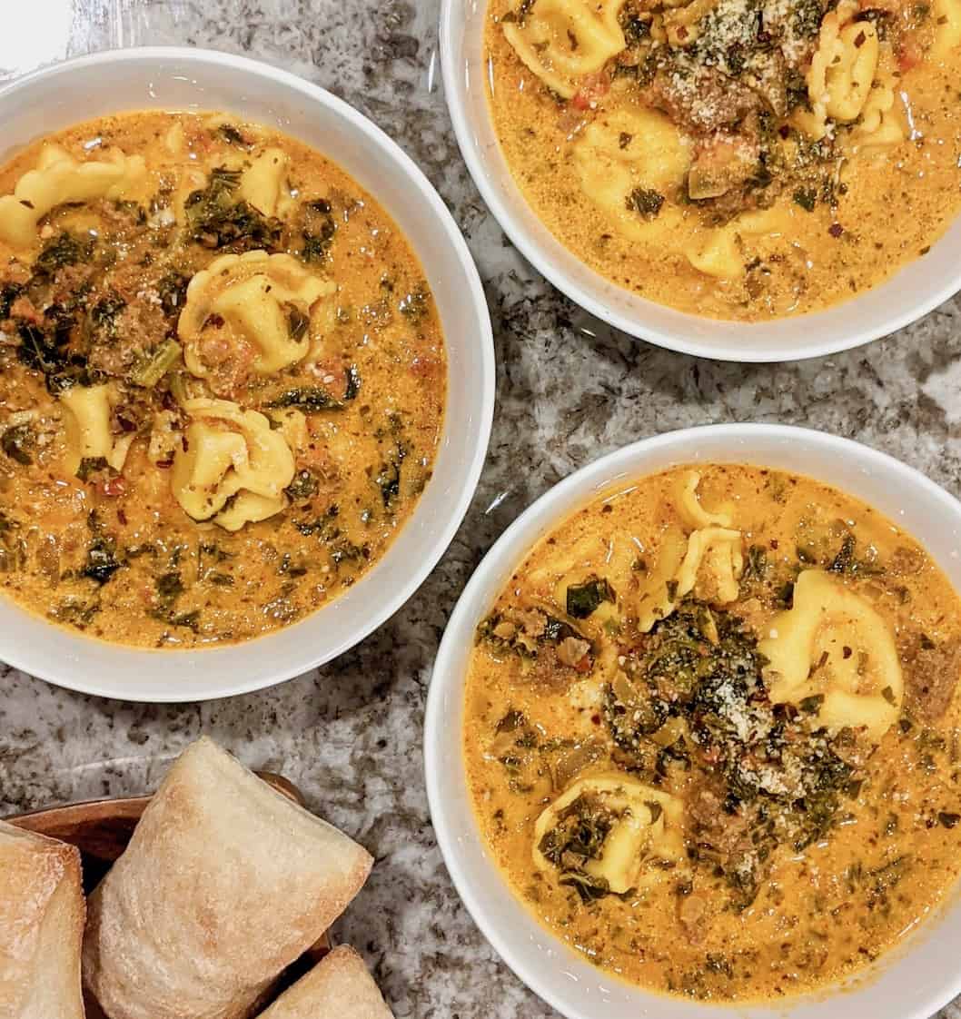 creamy tortellini soup