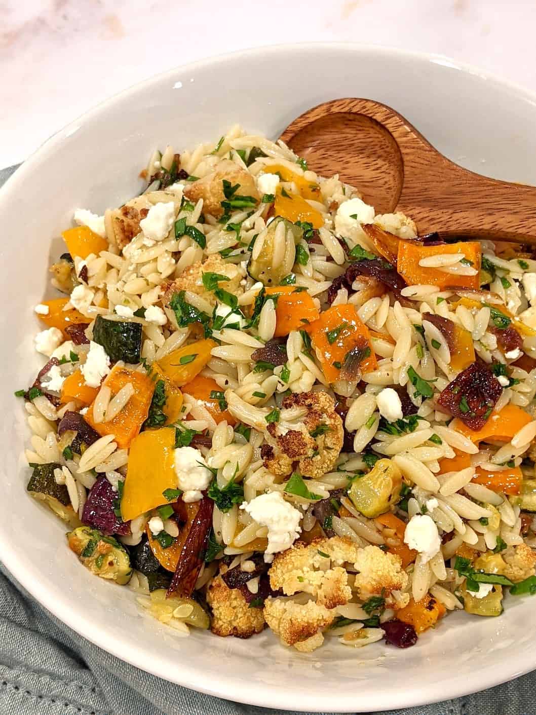 orzo pasta salad with feta