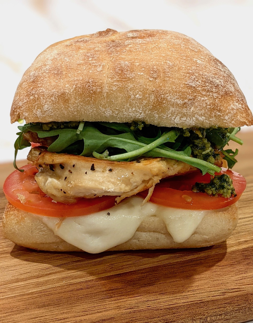 chicken pesto sandwich