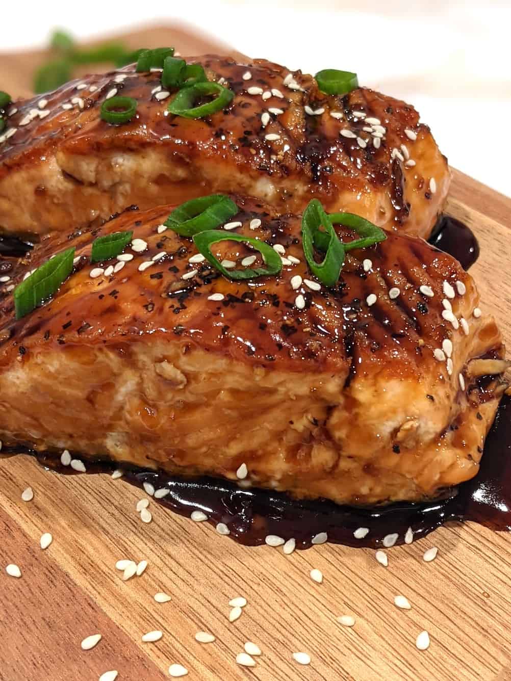 pan fried teriyaki salmon