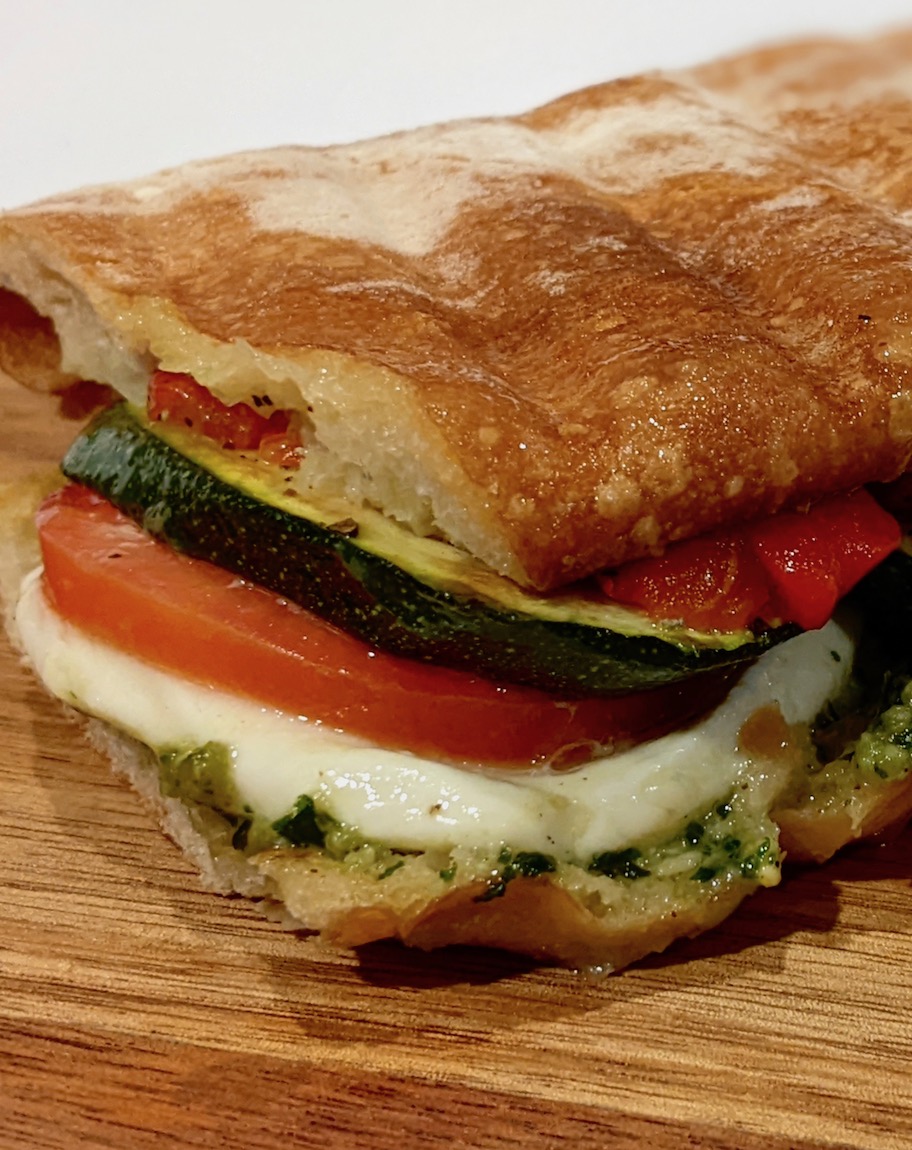 vegetarian pesto sandwich